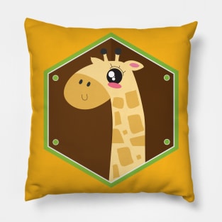 Loving Giraffe Animal T shirt Pillow