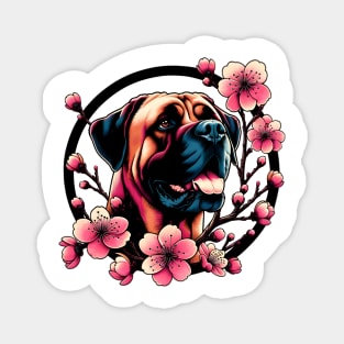 Perro de Presa Canario's Spring Cherry Blossoms Bloom Magnet