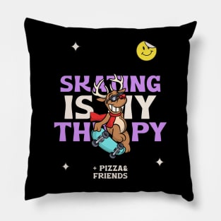 Skating is my therapy Skating Pillow