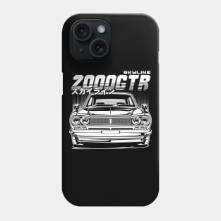 Skyline 2000GTR "Hakosuka" (White Print) Phone Case