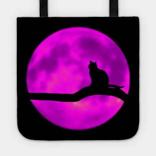 Cat and moon Tote