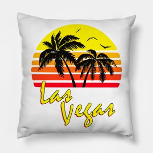 Las Vegas Retro Sunset Pillow