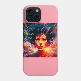 Cognitive Cataclysm, Unraveling of a Cerebral Dichotomy (Female Version) Phone Case