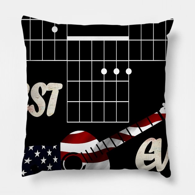 Chord guitar gift This note best ever guitar T-shirt flag Pillow by salah_698