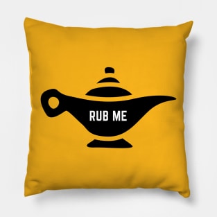 Rub me- a magic lamp/genie design Pillow