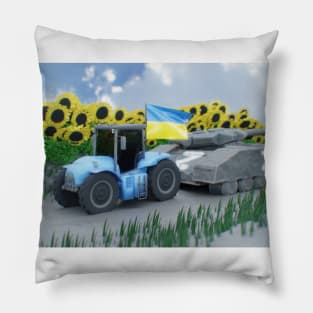 Ukrainian Tractor Pillow