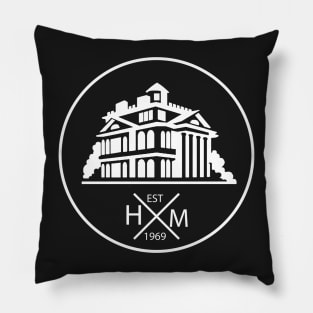 WHITE Haunted Mansion Logo Pocket Pillow