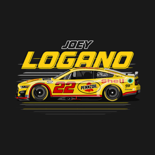 Joey Logano 22 Mustang by Erianna Bee