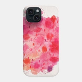 Abstract pink garden Phone Case