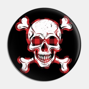 Skull and Crossbones | Jolly Roger | Pirate Flag | Deaths Head | Black and White | Skulls and Skeletons | Vintage Skulls | Pin