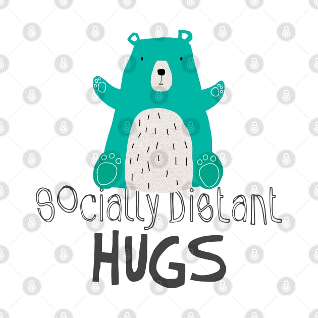 Socially Distant Bear Hug by coryreid_illustration