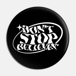 Don't Stop Believin' // Lyrics Typography Pin