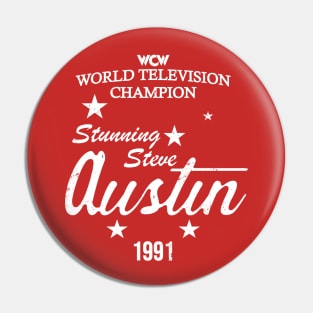 1991 WCW TV Champion Stunning Steve Austin Pin