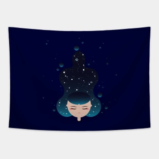 Stars in her hair Tapestry