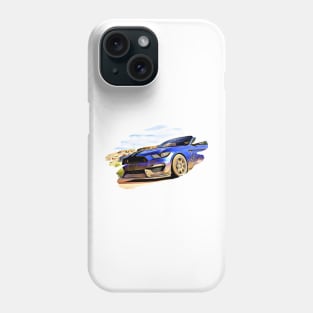 Mustang GT500 Action Art Print Phone Case