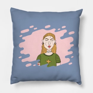 A Girl From Next Door Pillow