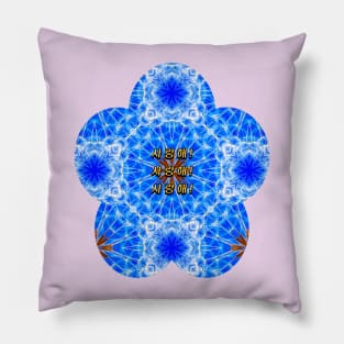 Blue and refreshing flower seed pattern. Pillow