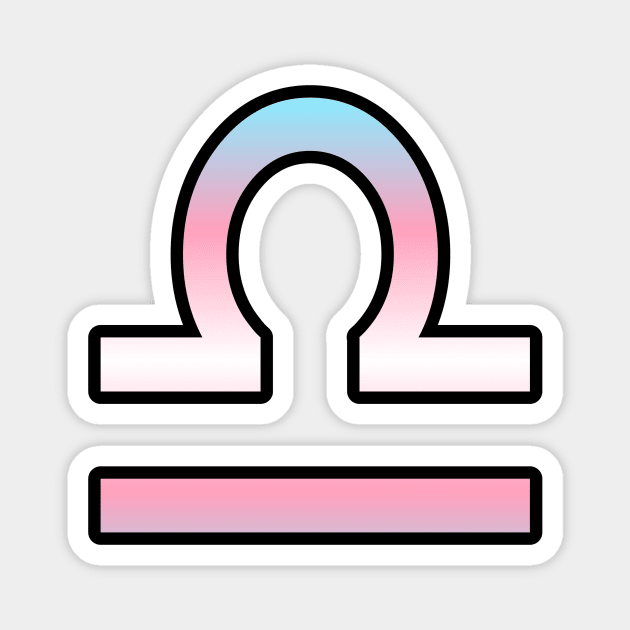 Libra Trans Pride Symbol Magnet by SillyStarlight