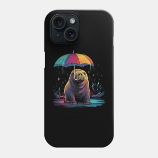 Walrus Rainy Day With Umbrella Phone Case