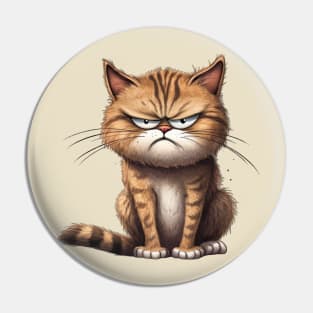 Cute Funny Grumpy Pocket Cat Pin