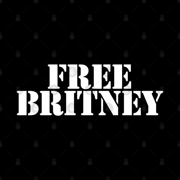 Free Britney Typography White Text by ellenhenryart