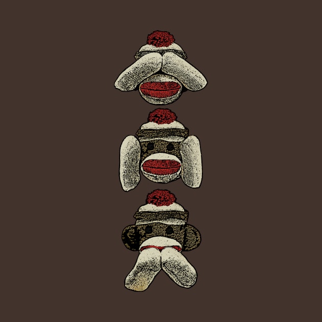 Three Wise Sock Monkeys by bronzarino