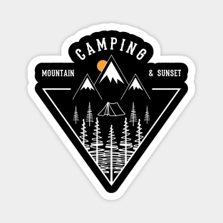 Camping Mountain & Sunset Magnet