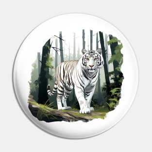White Tiger From India Pin