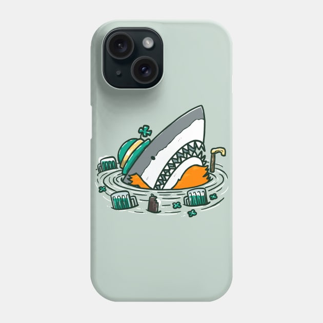 St Patrick's Day Shark Phone Case by nickv47