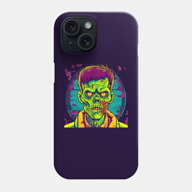 Korean Zombie man in neon lights Phone Case by KOTYA