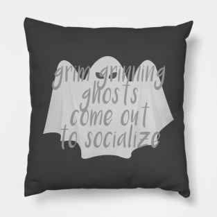 Grim Grinning Ghosts come out to socialize Pillow