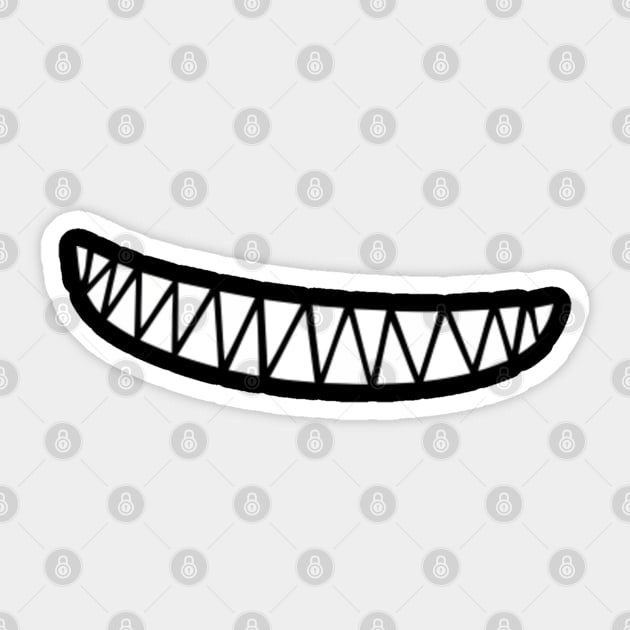 Kawaii Anime Manga Mouth Showing Teeth Sticker for Sale by TenchiMasaki