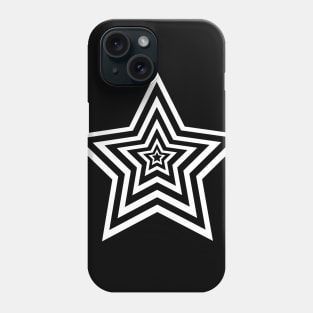 Black and white Star optical illusion Phone Case