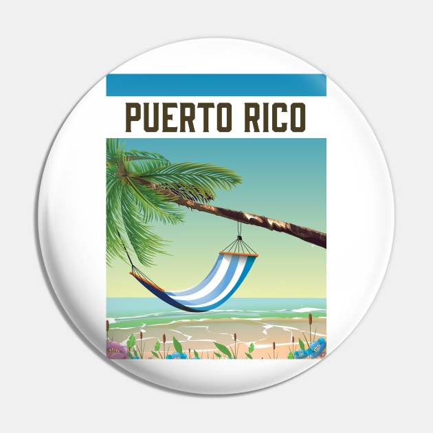 Puerto Rico Beach travel poster Pin by nickemporium1