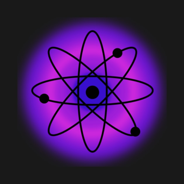 Atom Symbol Purple by Celtic Morrigan