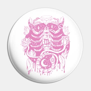 Light Pink Mystic Scorpio Zodiac Pin