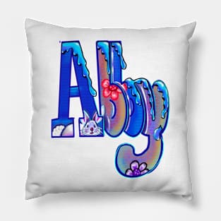 Abby personalised customised nickname for Abigail Pillow