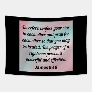 Bible Verse James 5:16 Tapestry