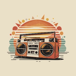 Retro Vintage Distressed Radio Cassette 80s T-Shirt