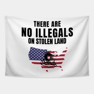 There Are No Illegals On Stolen Land DACA Immigrants Tshirt Tapestry