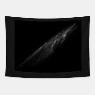 white dust on a black background Tapestry