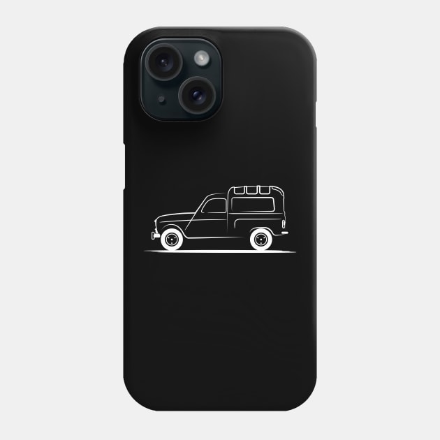 Renault 4 F Fourgonnette Van White Phone Case by PauHanaDesign