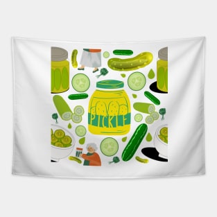 Pickle Lovers Pattern Tapestry