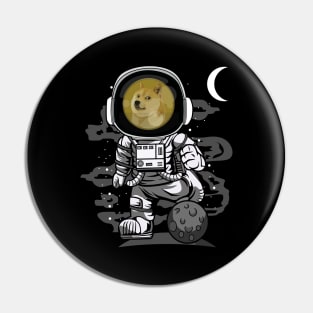 Astronaut Dogecoin DOGE Coin To The Moon Crypto Token Cryptocurrency Wallet Birthday Gift For Men Women Kids Pin