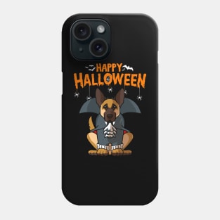 German Shepherd Dog Happy Halloween Vampire Phone Case