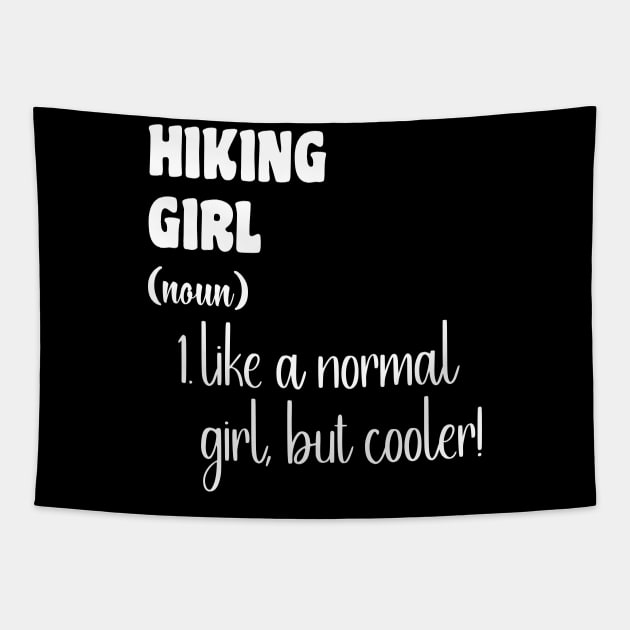 Hiking Girl Tapestry by Xtian Dela ✅