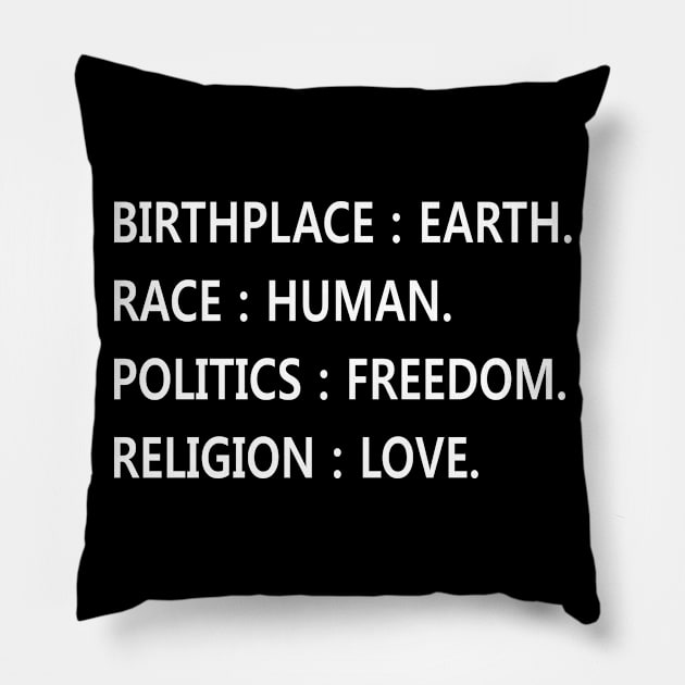 Birthplace Earth Pillow by karascom