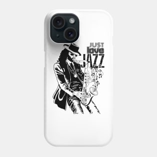 JUST LOVE JAZZ (black) Phone Case