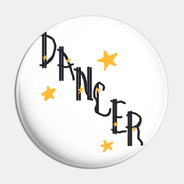 "DANCER" Retro Glamour Lettering Pin by LochNestFarm