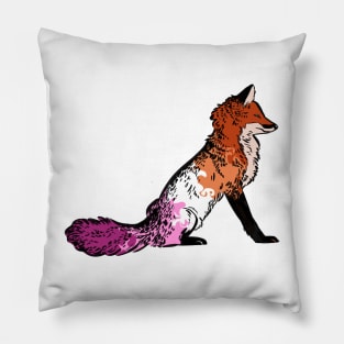 Lesbian Pride Fox Pillow